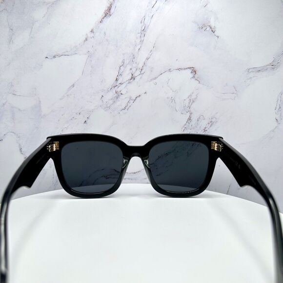 New Gucci Sunglasses Black Gold Square - Picture 15 of 16